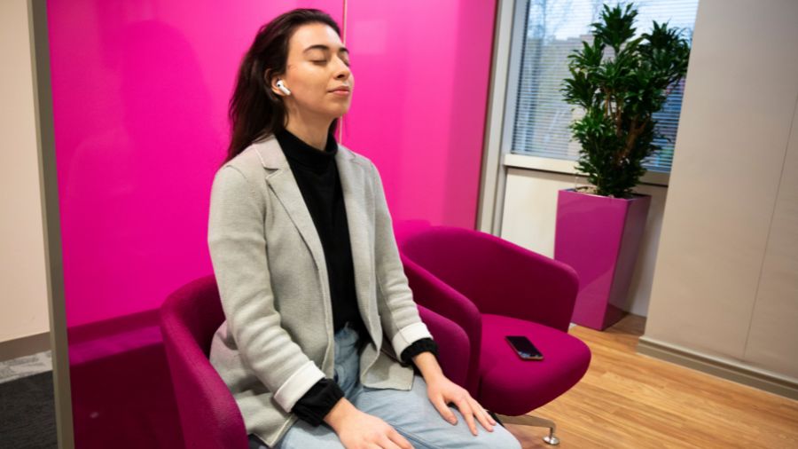 Employee Relaxed In Work