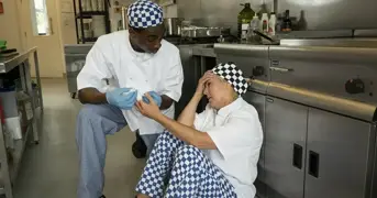 First Aider In A Workplace Kitchen Listing Page