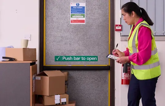 Fire Marshal Checking Safety In The Workplace Blog Page Listing Page