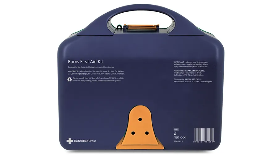 British Red Cross Burns First Aid Kit Back