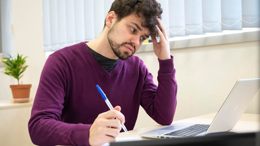 a staff member under stress due to workload