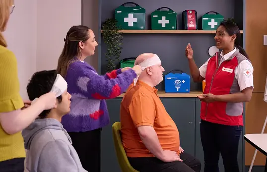 Learning To Bandage On A First Aid Training Course Blog Page