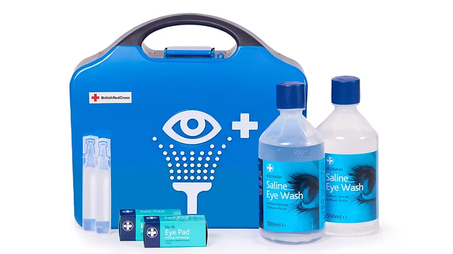 British Red Cross Double Eye Wash Station Contents