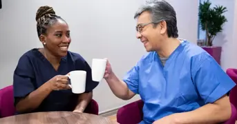 Two Workers With Positive Mental Health In The Workplace Listing Page