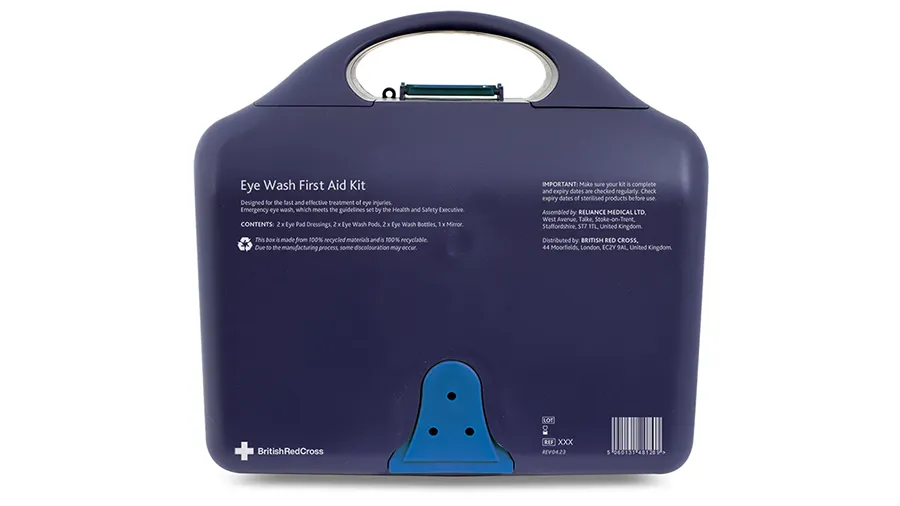 British Red Cross Double Eye Wash Station Back